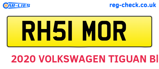RH51MOR are the vehicle registration plates.