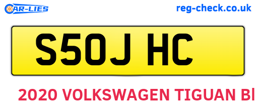 S50JHC are the vehicle registration plates.