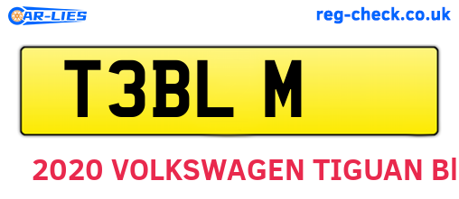 T3BLM are the vehicle registration plates.