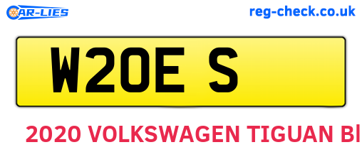 W2OES are the vehicle registration plates.
