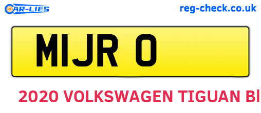 M1JRO are the vehicle registration plates.