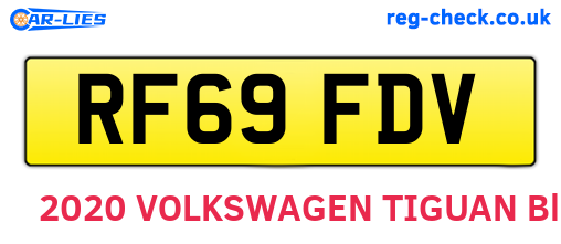 RF69FDV are the vehicle registration plates.