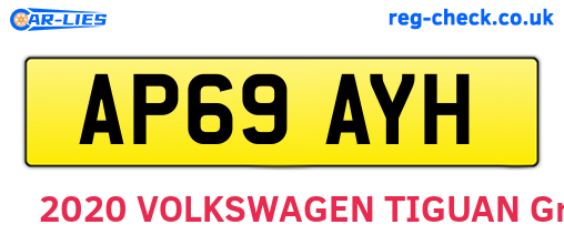 AP69AYH are the vehicle registration plates.