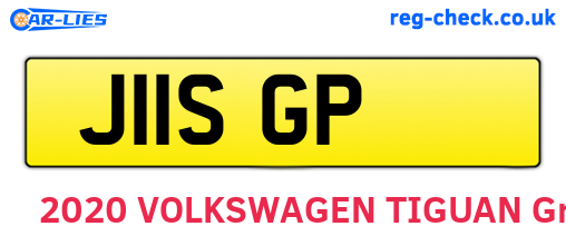 J11SGP are the vehicle registration plates.