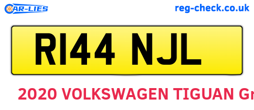 R144NJL are the vehicle registration plates.