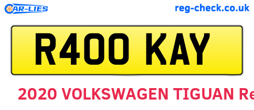 R400KAY are the vehicle registration plates.