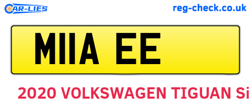 M11AEE are the vehicle registration plates.