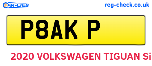 P8AKP are the vehicle registration plates.