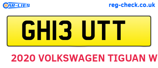 GH13UTT are the vehicle registration plates.