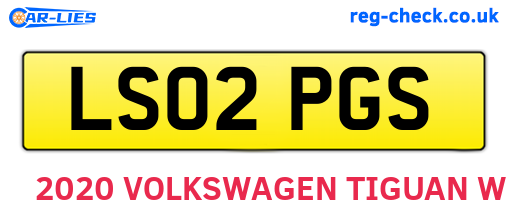 LS02PGS are the vehicle registration plates.