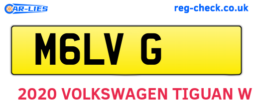 M6LVG are the vehicle registration plates.