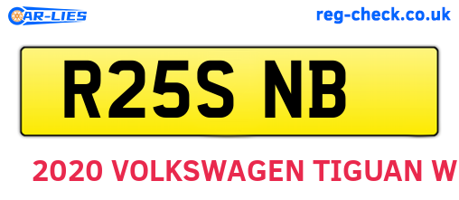 R25SNB are the vehicle registration plates.