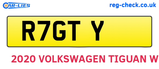 R7GTY are the vehicle registration plates.