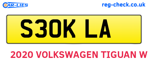 S30KLA are the vehicle registration plates.