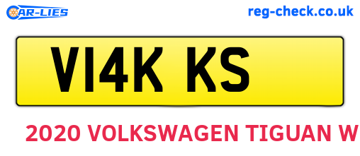 V14KKS are the vehicle registration plates.