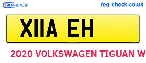 X11AEH are the vehicle registration plates.