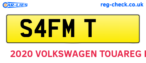 S4FMT are the vehicle registration plates.