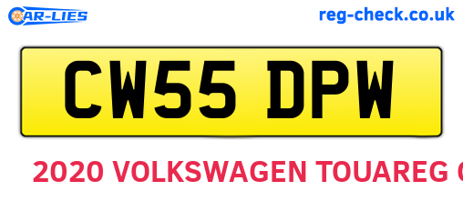 CW55DPW are the vehicle registration plates.