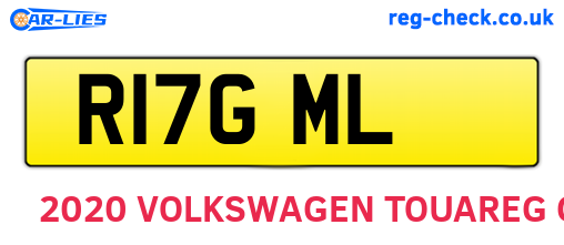 R17GML are the vehicle registration plates.