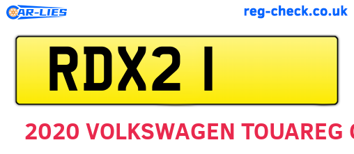 RDX21 are the vehicle registration plates.