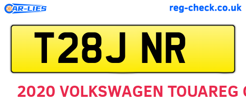 T28JNR are the vehicle registration plates.