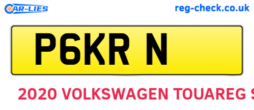 P6KRN are the vehicle registration plates.