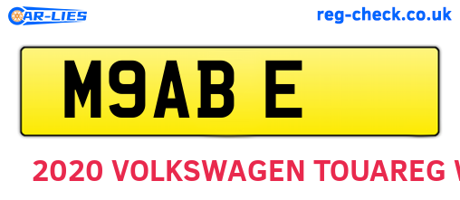 M9ABE are the vehicle registration plates.
