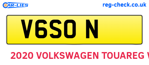 V6SON are the vehicle registration plates.