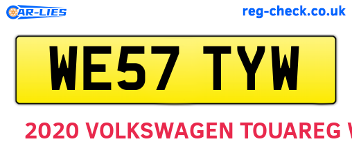 WE57TYW are the vehicle registration plates.
