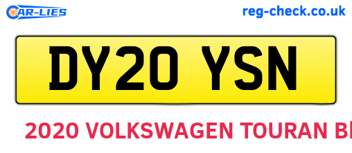 DY20YSN are the vehicle registration plates.