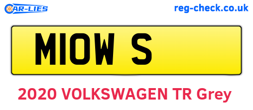 M1OWS are the vehicle registration plates.