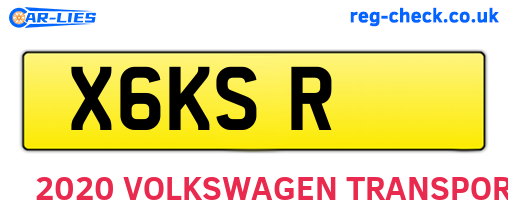 X6KSR are the vehicle registration plates.