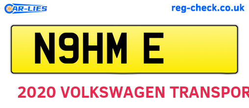 N9HME are the vehicle registration plates.