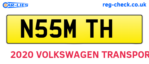 N55MTH are the vehicle registration plates.