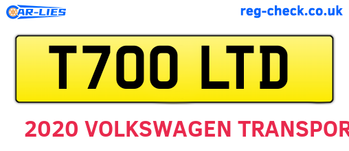 T700LTD are the vehicle registration plates.