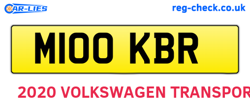 M100KBR are the vehicle registration plates.