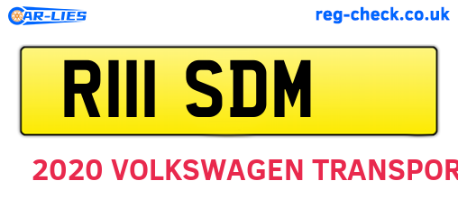 R111SDM are the vehicle registration plates.