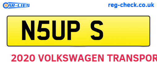 N5UPS are the vehicle registration plates.