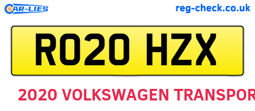 RO20HZX are the vehicle registration plates.