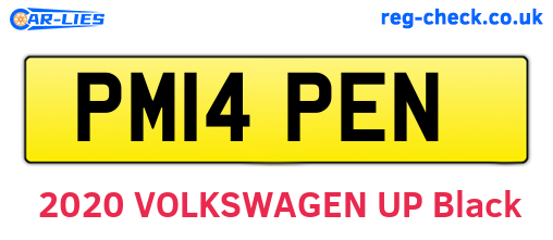PM14PEN are the vehicle registration plates.