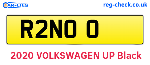 R2NOO are the vehicle registration plates.