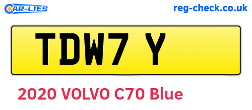 TDW7Y are the vehicle registration plates.