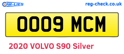 OO09MCM are the vehicle registration plates.