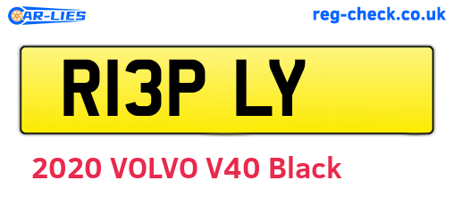 R13PLY are the vehicle registration plates.
