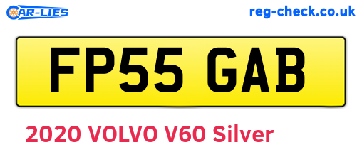 FP55GAB are the vehicle registration plates.