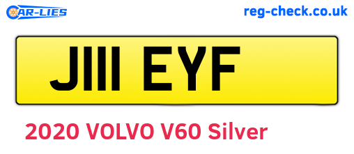 J111EYF are the vehicle registration plates.