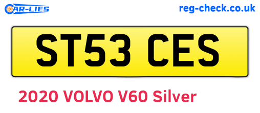 ST53CES are the vehicle registration plates.