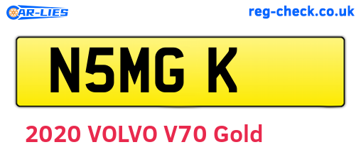 N5MGK are the vehicle registration plates.