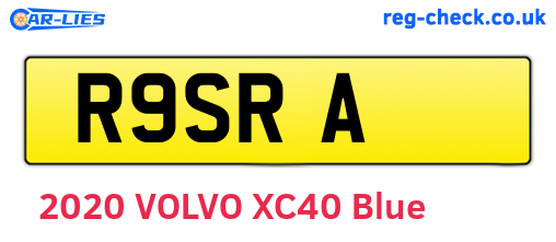 R9SRA are the vehicle registration plates.