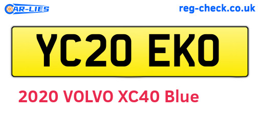 YC20EKO are the vehicle registration plates.